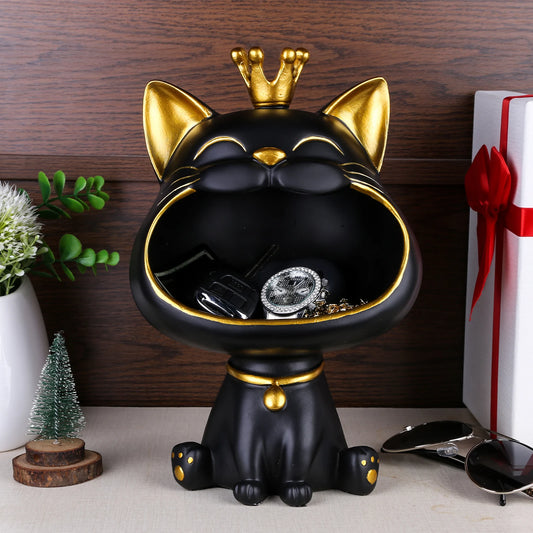 Lucky-Cat Tray Sculpture