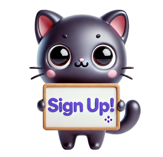 Sign up cat