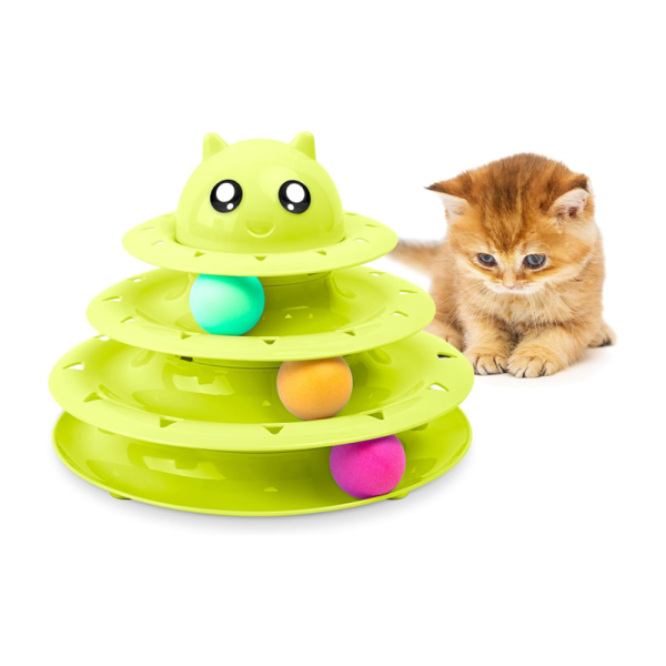 Cat tower fun roller interactive with kitten