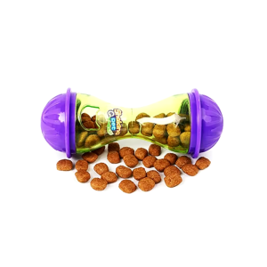 Roll and tumble cat treat feeder main