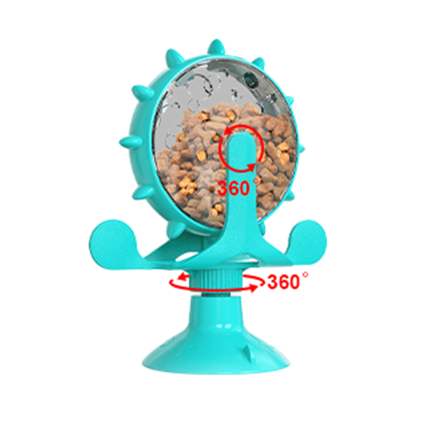 Whirl & treat rotating feeder cat toy 360