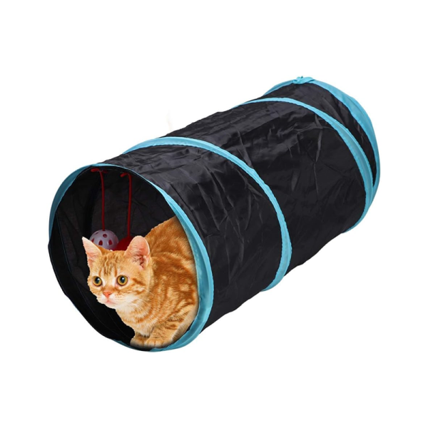 Hideaway Cat Tunnel with Bell Toy main